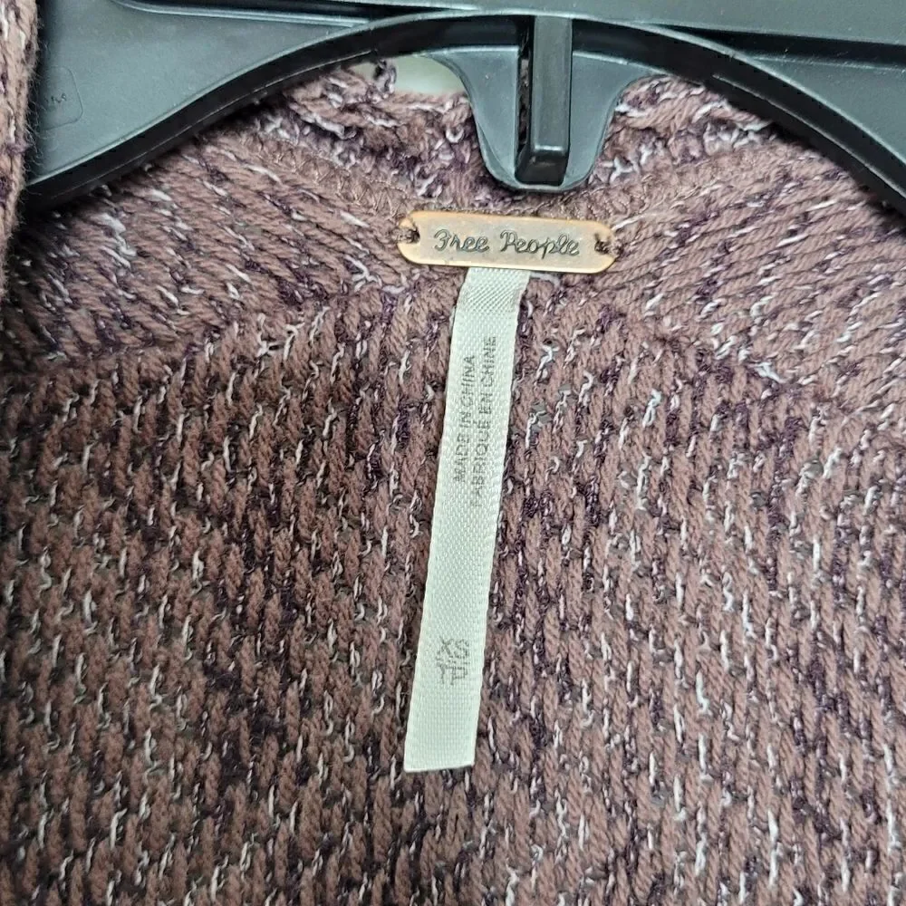 ‎Free People Mauve Knit Open Cardigan Size XS